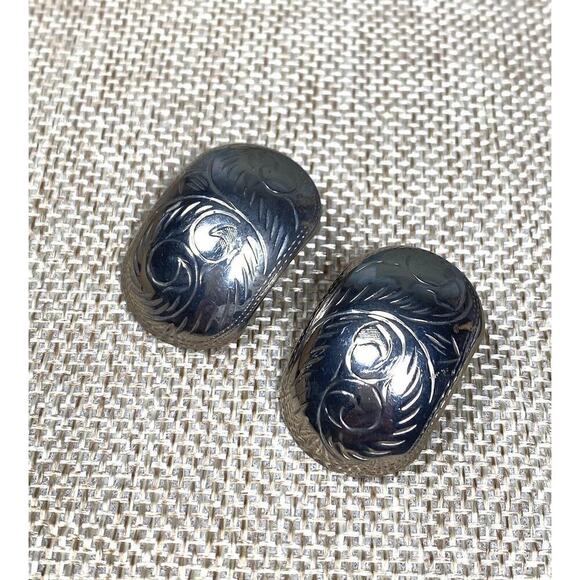 925 Thailand Earrings Clips Clip Ons Sterling Silver Vintage - Picture 11 of 12